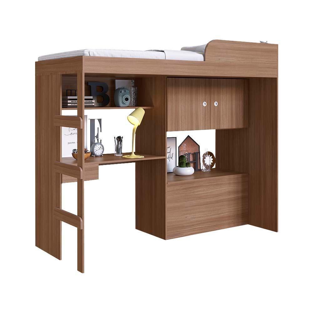 Cama Alta Multifuncional Com Baú E Escrivaninha Lion - 4