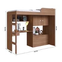 Cama Alta Multifuncional Com Baú E Escrivaninha Lion - 2