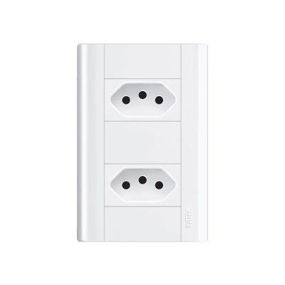 Tomada Dupla Fame Modulare 2p+t 20a Com Placa 4x2 Branco