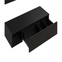 Penteadeira Camarim Suspensa Com Espelho E Gaveta Joy Preto - 2