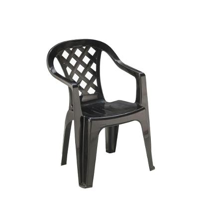 Cadeira Plástica Empilhável Giorgia Preta Pisani