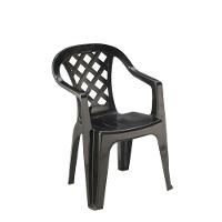 Cadeira Plástica Empilhável Giorgia Preta Pisani - 1