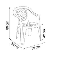 Cadeira Plástica Empilhável Giorgia Preta Pisani - 2