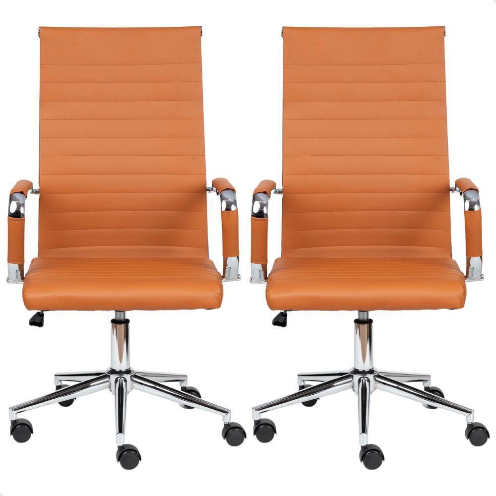 Cadeira Escritório Esteirinha Presidente Charles Eames Kit 02 Unidades Caramelo - 1