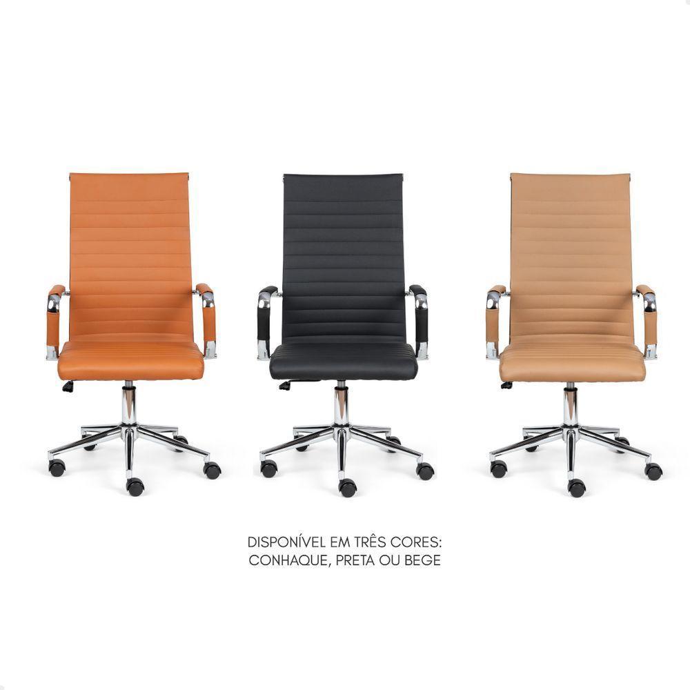 Cadeira Escritório Esteirinha Presidente Charles Eames Kit 02 Unidades Preto - 9