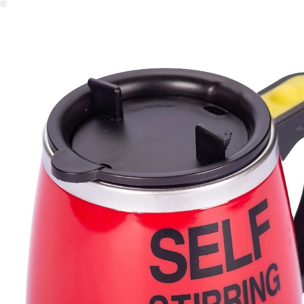 Caneca Mixer Eletrica Portatil Copo Automatica 400ml Para Shake Whey Cafe Bebidas Cafe Achocolatado Mexedora Vermelha - 4