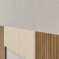 Cabeceira Casal Queen Cama Box 268cm Ripado Selma Linho V01 - D'rossi Brisa E Cinza - 6