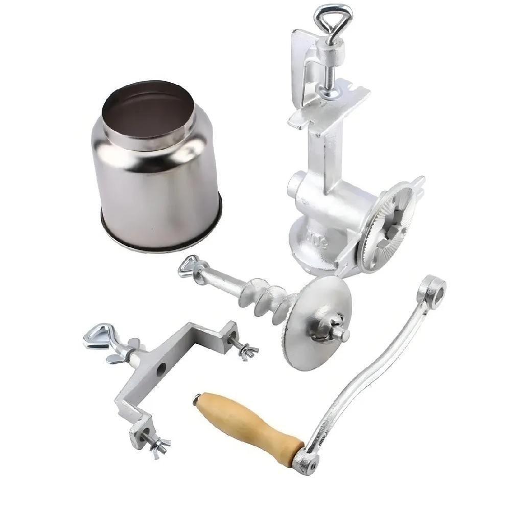 Moedor Cereais Profissional Moinho Manual Triturador Milho Cafe Graos Soja Temperos Cozinha Feira Ferro Manivela Complet - 8