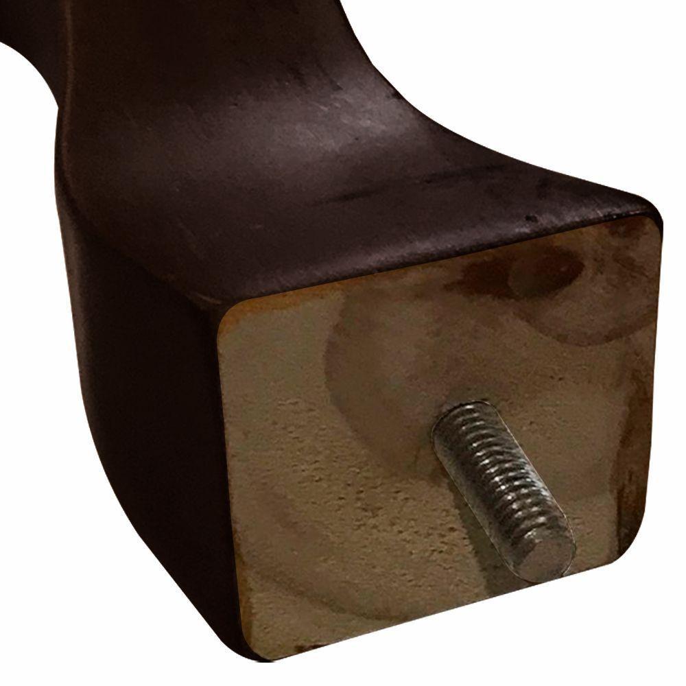 Kit 04 Pés Retrô Tabaco 20cm Com Rosca Metal Para Móveis D10 - D'rossi - 2