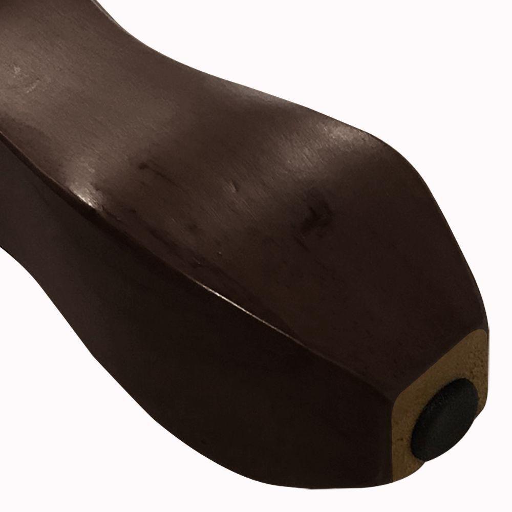 Kit 04 Pés Retrô Tabaco 20cm Com Rosca Metal Para Móveis D10 - D'rossi - 3