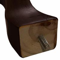 Kit 04 Pés Retrô Tabaco 20cm Com Rosca Metal Para Móveis D10 - D'rossi - 2