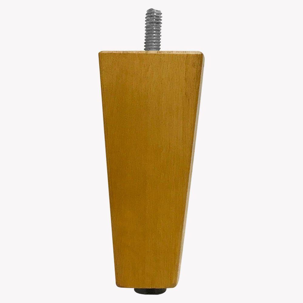 1 Pé Chanfrado Castanho 10cm Com Rosca Metal Para Móveis D10 - D'rossi - 1