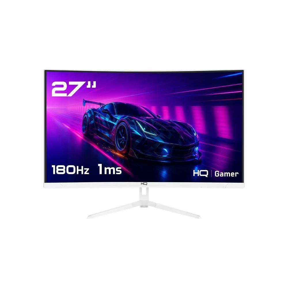Monitor Gamer Branco 27 Curvo 1ms, 180hz, Amd Freesync, Full Hd, Hdmi, Dp, Frameless HQ Premium HQW27C18 - 1