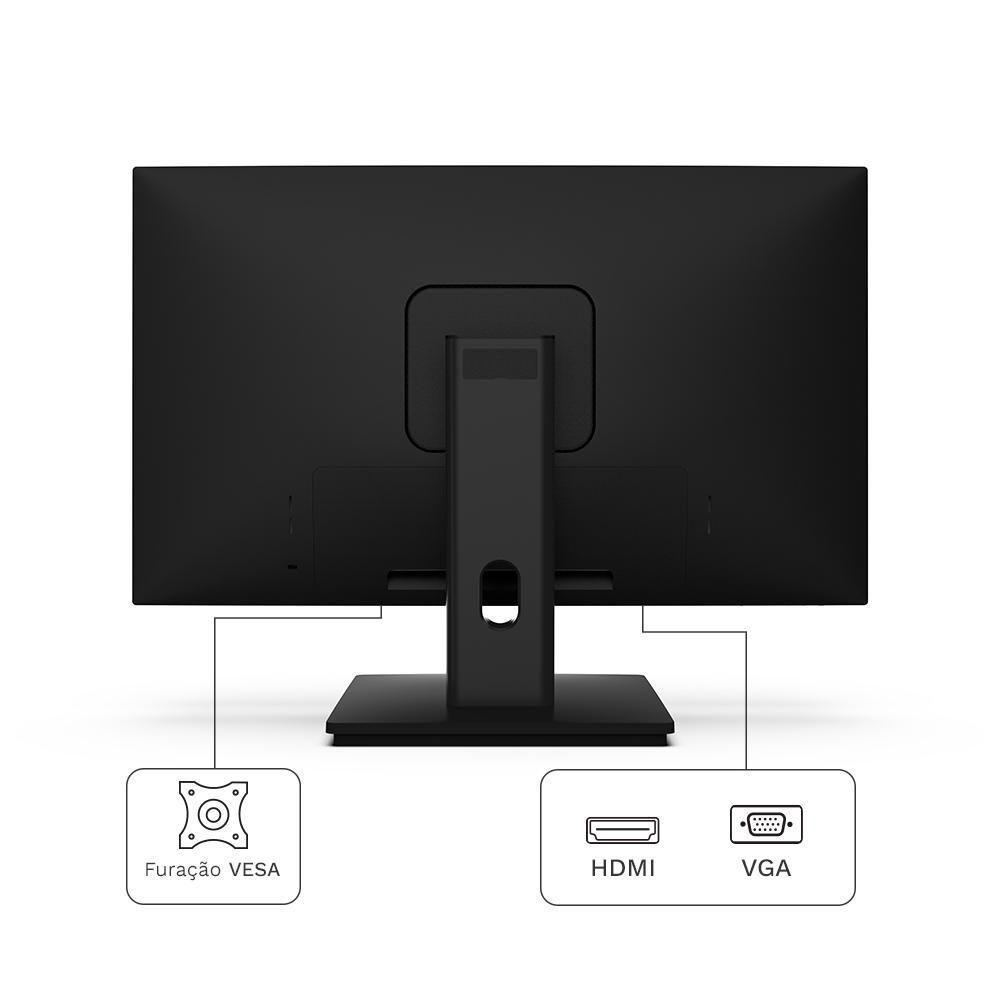 Monitor 23,8" HQ Led, Widescreen, 75hz, 5ms, Fullhd+ 1920x1080, Hdmi, Vga, Vesa, Ajuste de Inclinação - M24HQ - 3