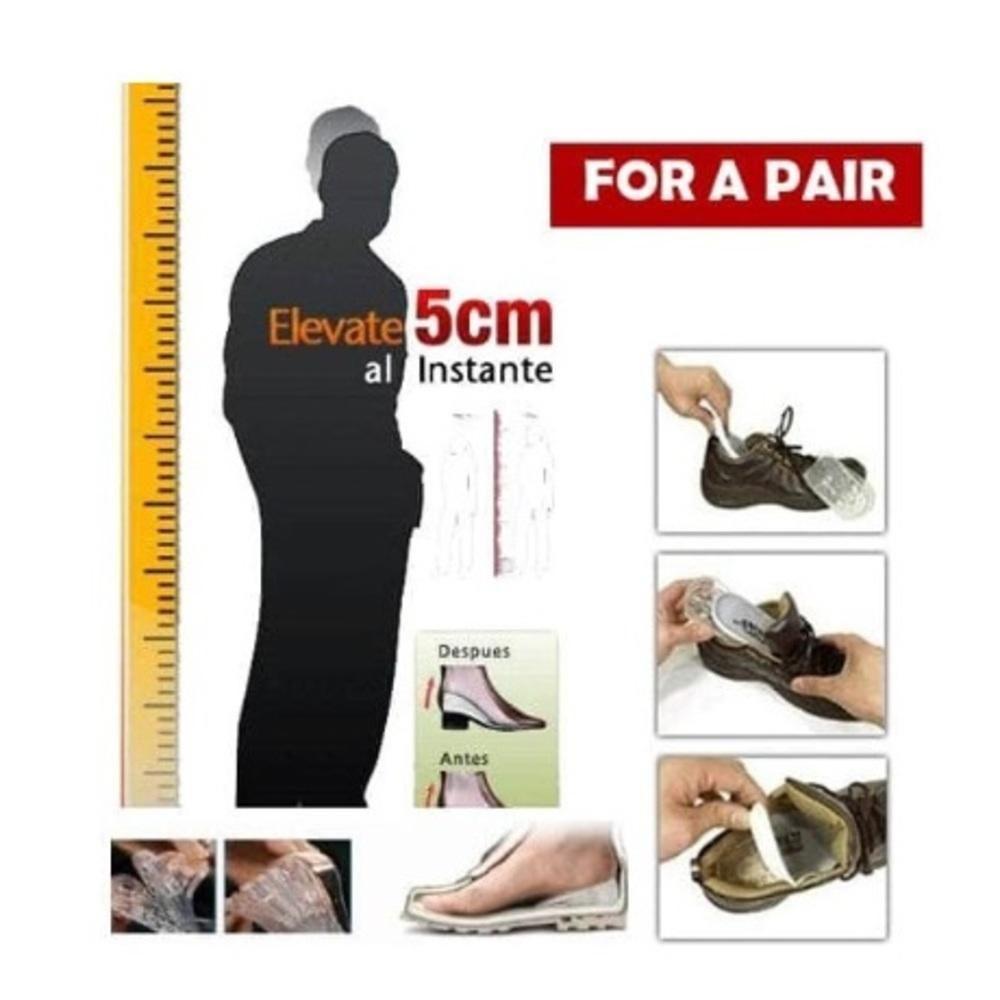 Par Palmilha Ortopedica Aumenta 5cm Calcanheira De Elevacao Gel 3-4 Fascite Esporao Pes Altos - 8