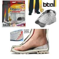 Par Palmilha Ortopedica Aumenta 5cm Calcanheira De Elevacao Gel 3-4 Fascite Esporao Pes Altos - 5