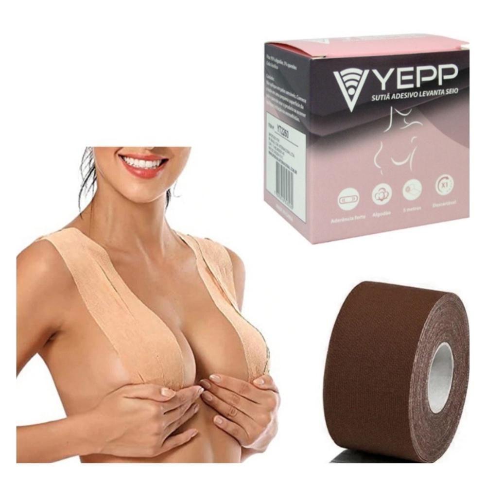 Levanta Peito Adesivo Sutia Invisivel Fita Push Up Efeito Silicone Boop Grande 5 Metros 3d - 1