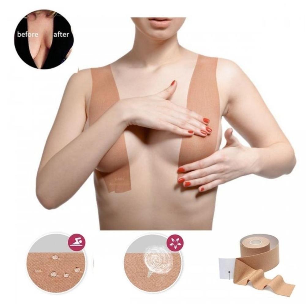 Levanta Peito Adesivo Sutia Invisivel Fita Push Up Efeito Silicone Boop Grande 5 Metros 3d - 2