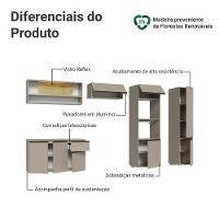 Armário De Cozinha Completa 300 Cm Suspenso Nice Madesa 07 Crema