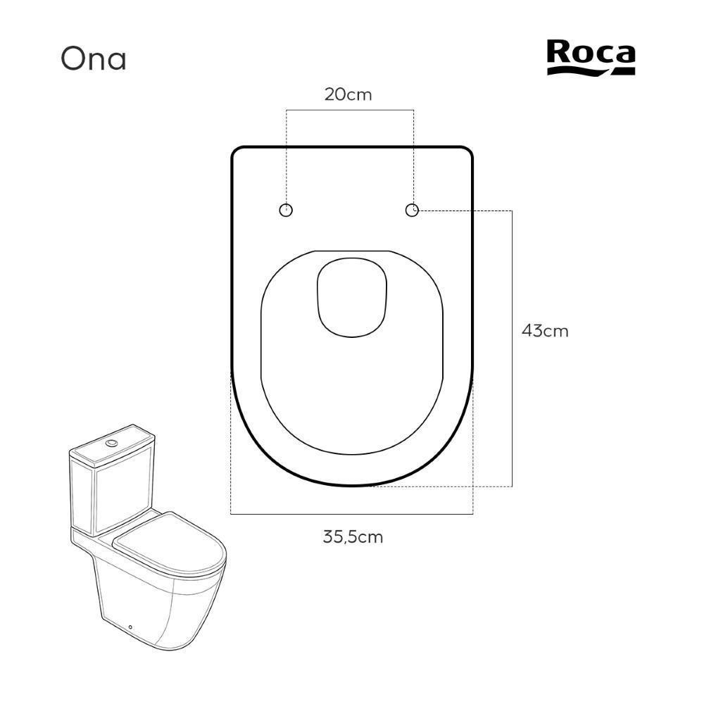 Assento Sanitario Laqueado Ona Branco Para Vaso Roca 6lpf - 3