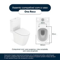 Assento Sanitario Laqueado Ona Branco Para Vaso Roca 6lpf