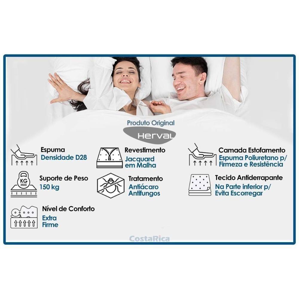 Cama Box Baú Solteiro: Colchão Ortopédico Herval Ag65 Frontier + Base Crc Linhão White (88x188) - 3