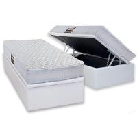 Cama Box Baú Solteiro: Colchão Ortopédico Herval Ag65 Frontier + Base Crc Linhão White (88x188) - 2