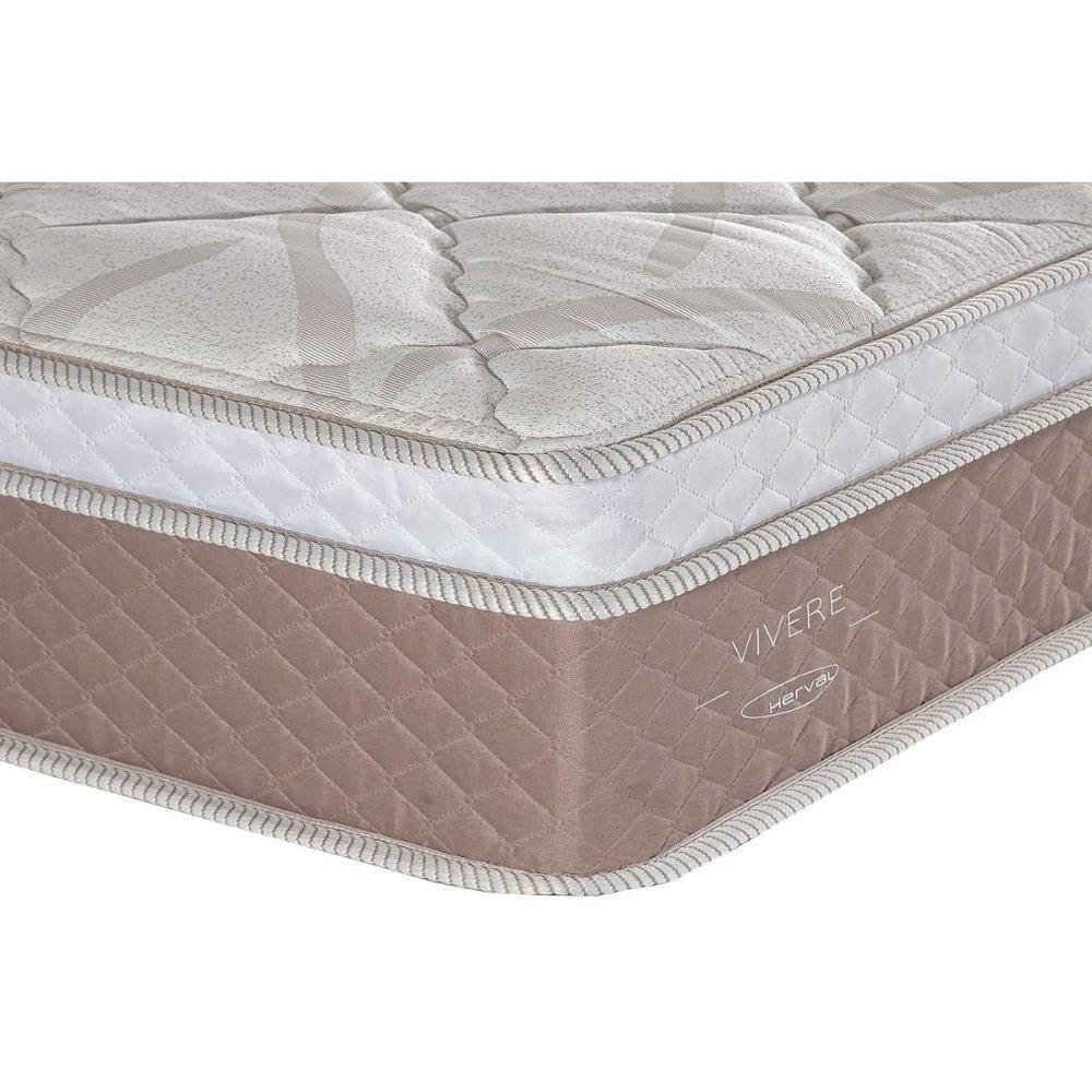 Cama Box Baú Solteiro: Colchão Molas Masterpocket Ensacadas Herval C1624 + Base Crc Suede Clean (88x188) - 4