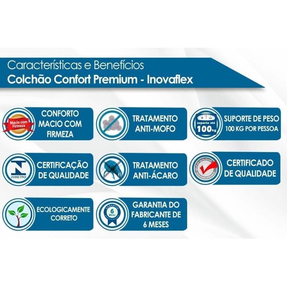 Colchão Solteiro D28 - Espuma Anatomica Comfort Premium Resist Double Face (88x188x18) - Inovaflex - 4