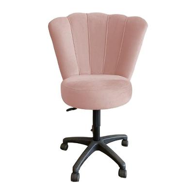 Cadeira Mocho Para Estética Escritório Recepção Veludo Rosa Sj Móveis E Decoração