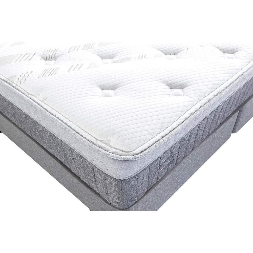 Cama Box Queen: Colchão Molas Ensacadas Herval C1739 + Base Crc Suede Gray (158x198) - 2