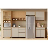 Balcão De Cozinha C- Tampo Condessa C- 1 Porta E 3 Gavetas 120cm Carvalho-greice - Nesher - 6