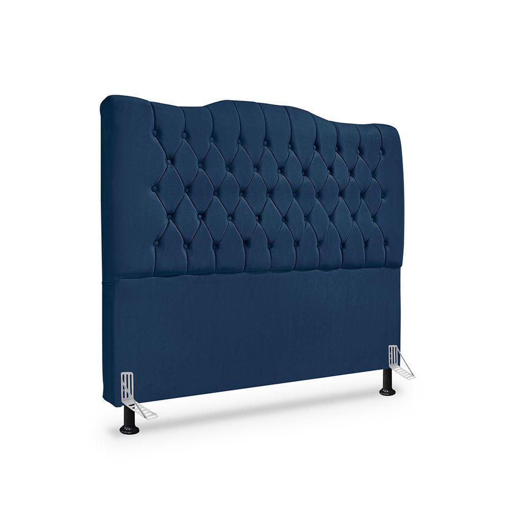 Cabeceira De Cama Box Casal 140 Cm Dunas azul Marinho - 1