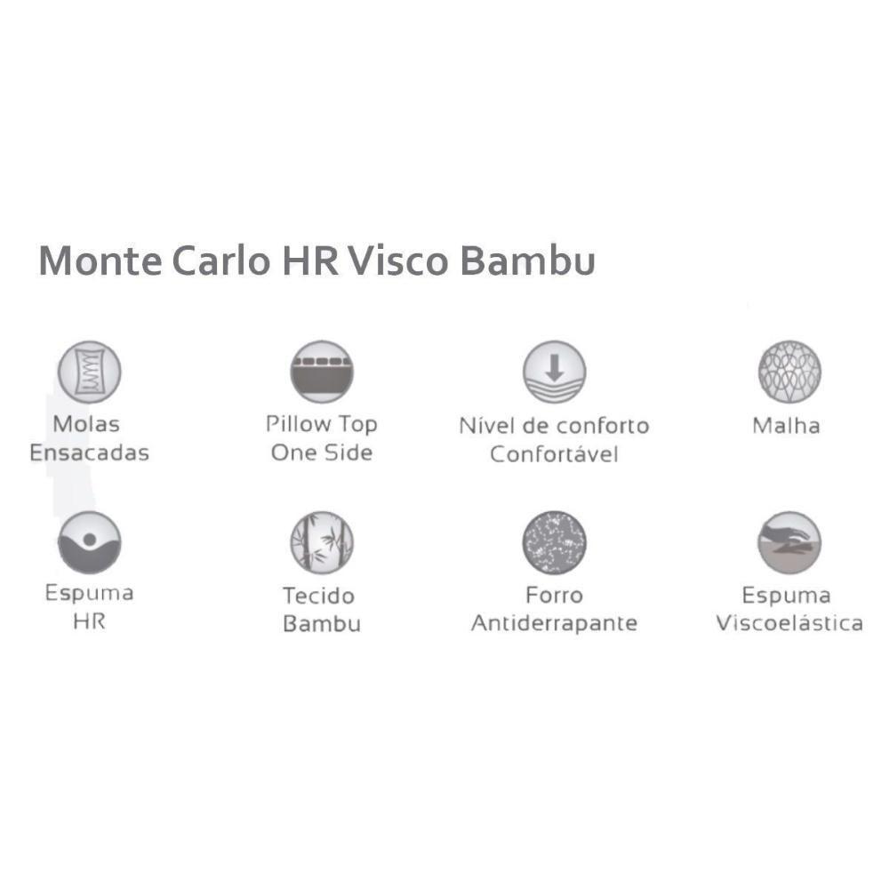 Cama Box Baú Solteiro: Colchão Molas Masterpocket Ensacadas Herval Monte Carlo Visco + Base Crc Linhão White (88x188) - 3