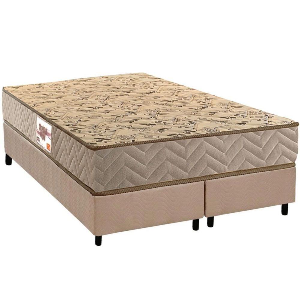 Conjunto Box King: Colchão Espuma Paropas D28 Ag65 Royalle Clean + Base Crc Suede Clean (193x203) - 1