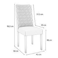 Conjunto Sala De Jantar Verbana Kappesberg 6 Cadeiras Veludo Bege - 5