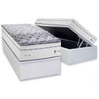 Conjunto Box Baú Solteiro: Colchão Molas Herval Ensacadas Maxspring C1723 + Base Crc Linhão White (88x188) - 1