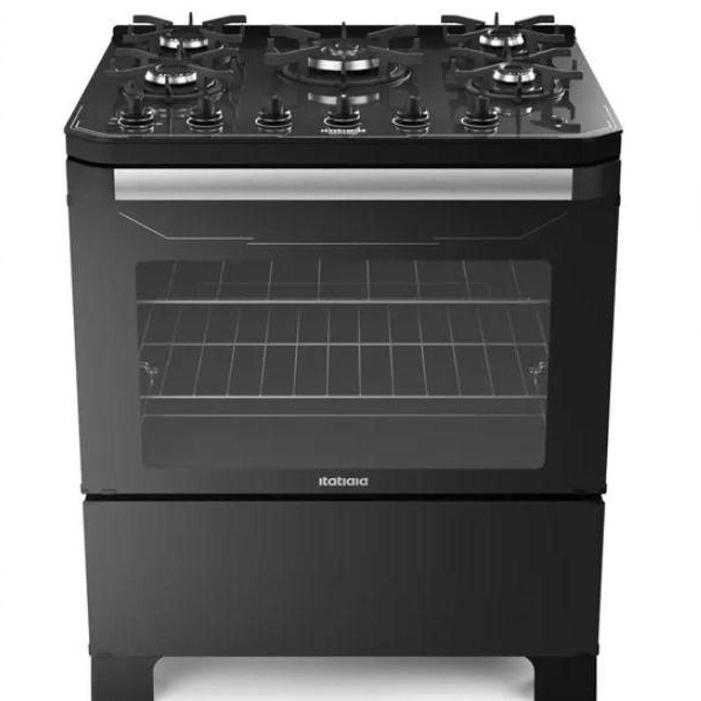 Fogão Itatiaia 5 Bocas Itamaster Preto Bivolt - 1
