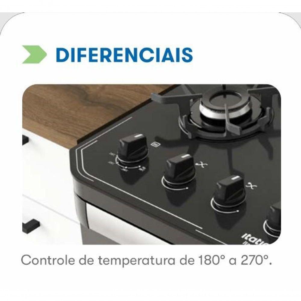 Fogão Itatiaia 5 Bocas Itamaster Preto Bivolt - 6