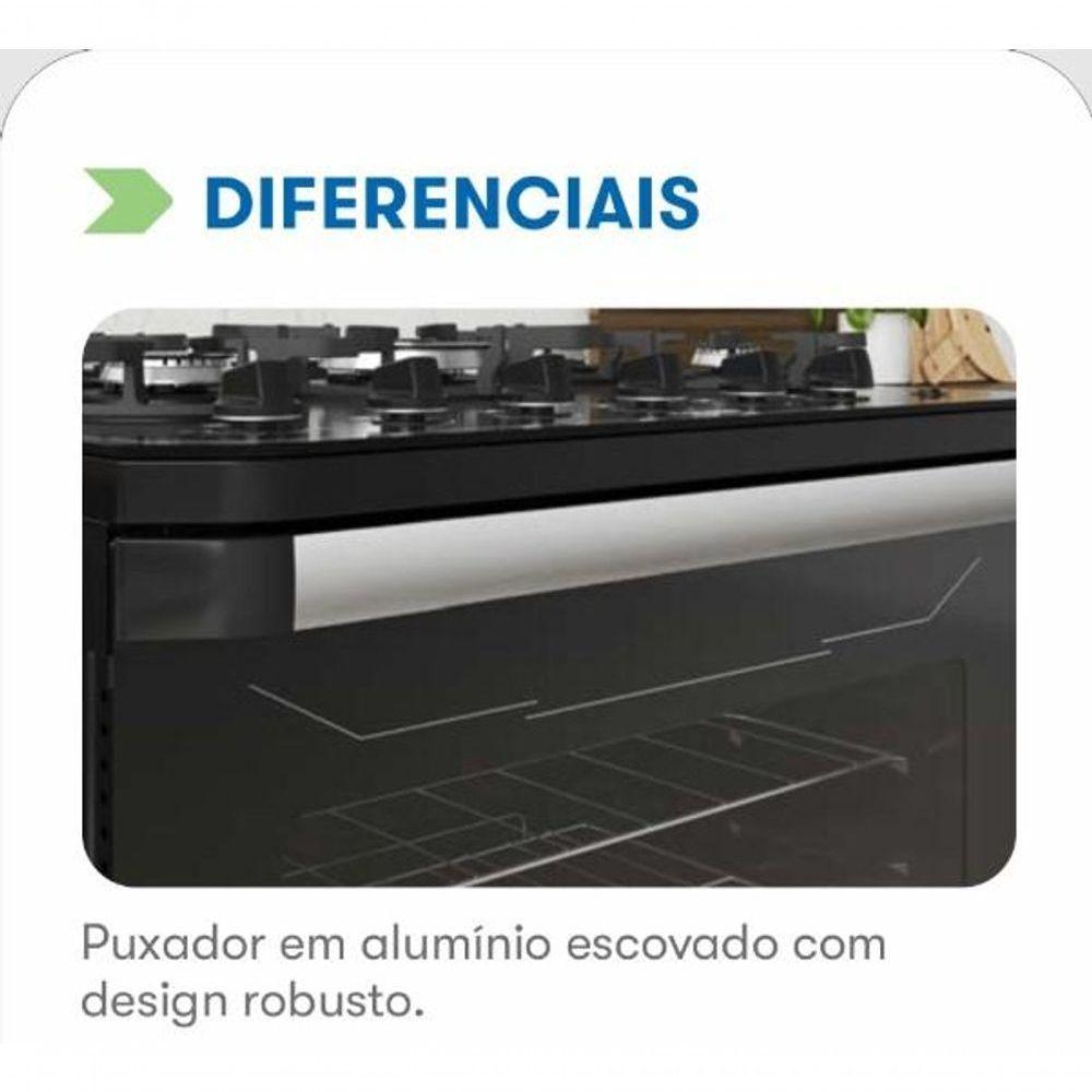 Fogão Itatiaia 5 Bocas Itamaster Preto Bivolt - 7