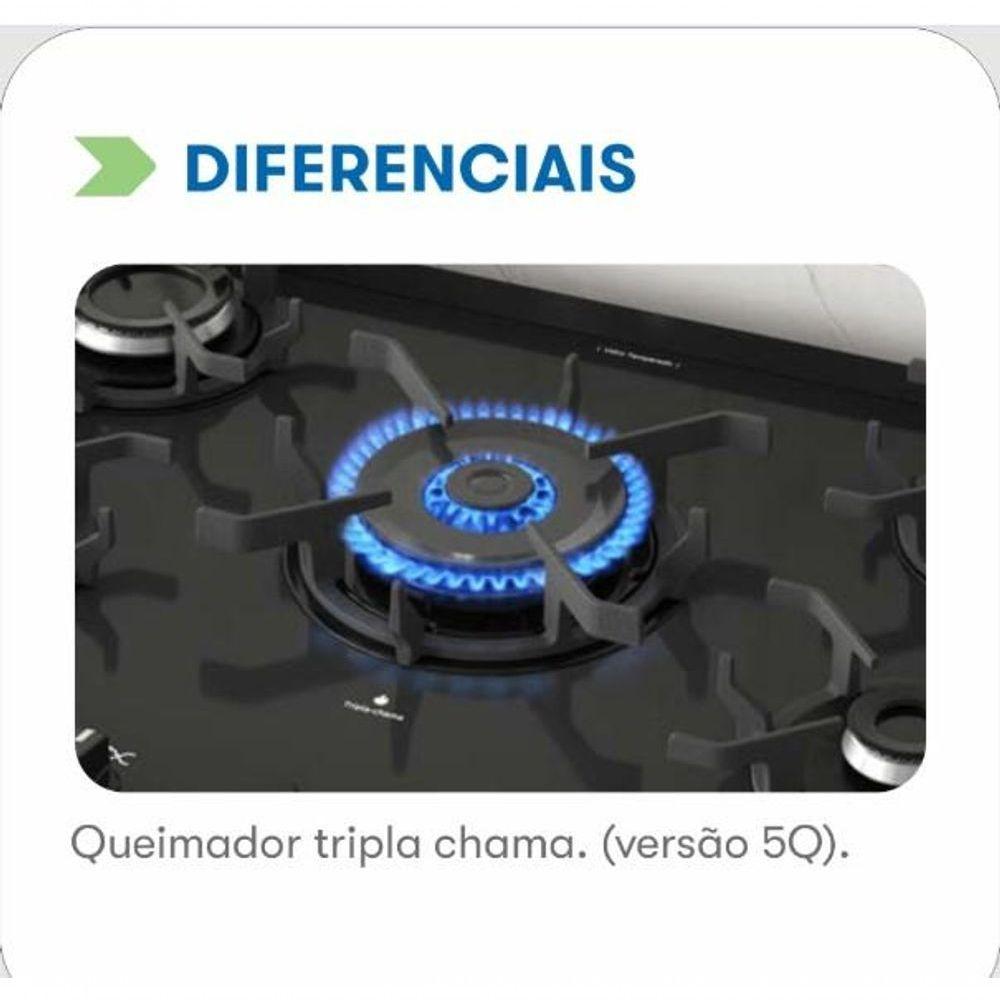 Fogão Itatiaia 5 Bocas Itamaster Preto Bivolt - 8