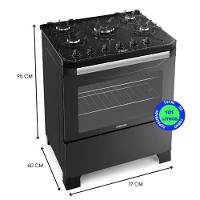 Fogão Itatiaia 5 Bocas Itamaster Preto Bivolt - 5