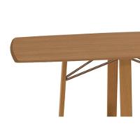 Mesa De Sala Jantar Elma Premium Madeira Maciça C- Tampo Madeirado 170x90cm Carvalho-canela - Kappesberg