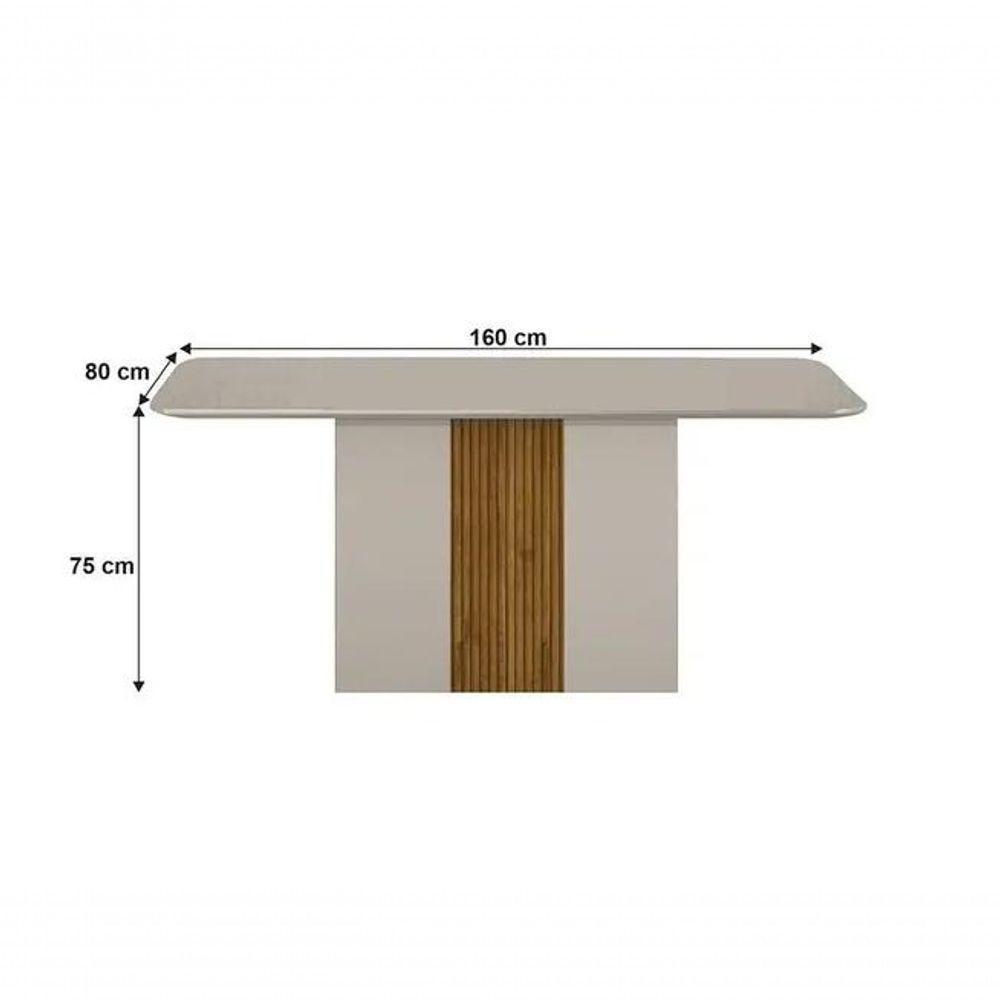 Mesa Doha 1,60 Off-decor Tampo Off C-vidro 6 Cadeiras Doha - 3