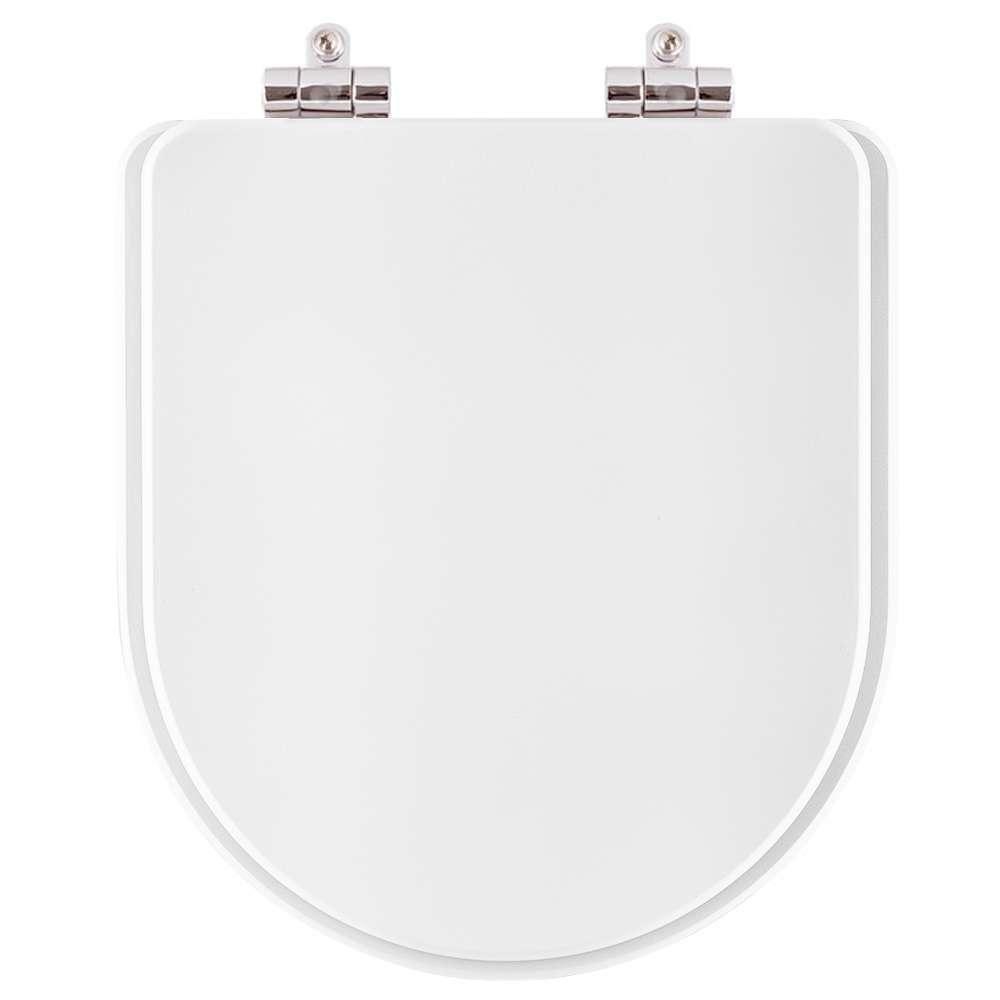 Tampa De Vaso Poliester Com Amortecedor Ona Branco Para Bacia Roca 6lpf - 1