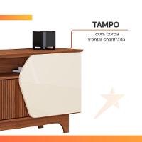 Rack Bancada Para Tv Até 75 Polegadas 1,83m 4 Portas Frisado Heloisa Off White/madeirado Off White / Madeirado - 6