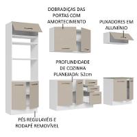Armário De Cozinha Completa 270cm Branco/crema Agata Madesa 01 Branco/crema Branco/crema - 6