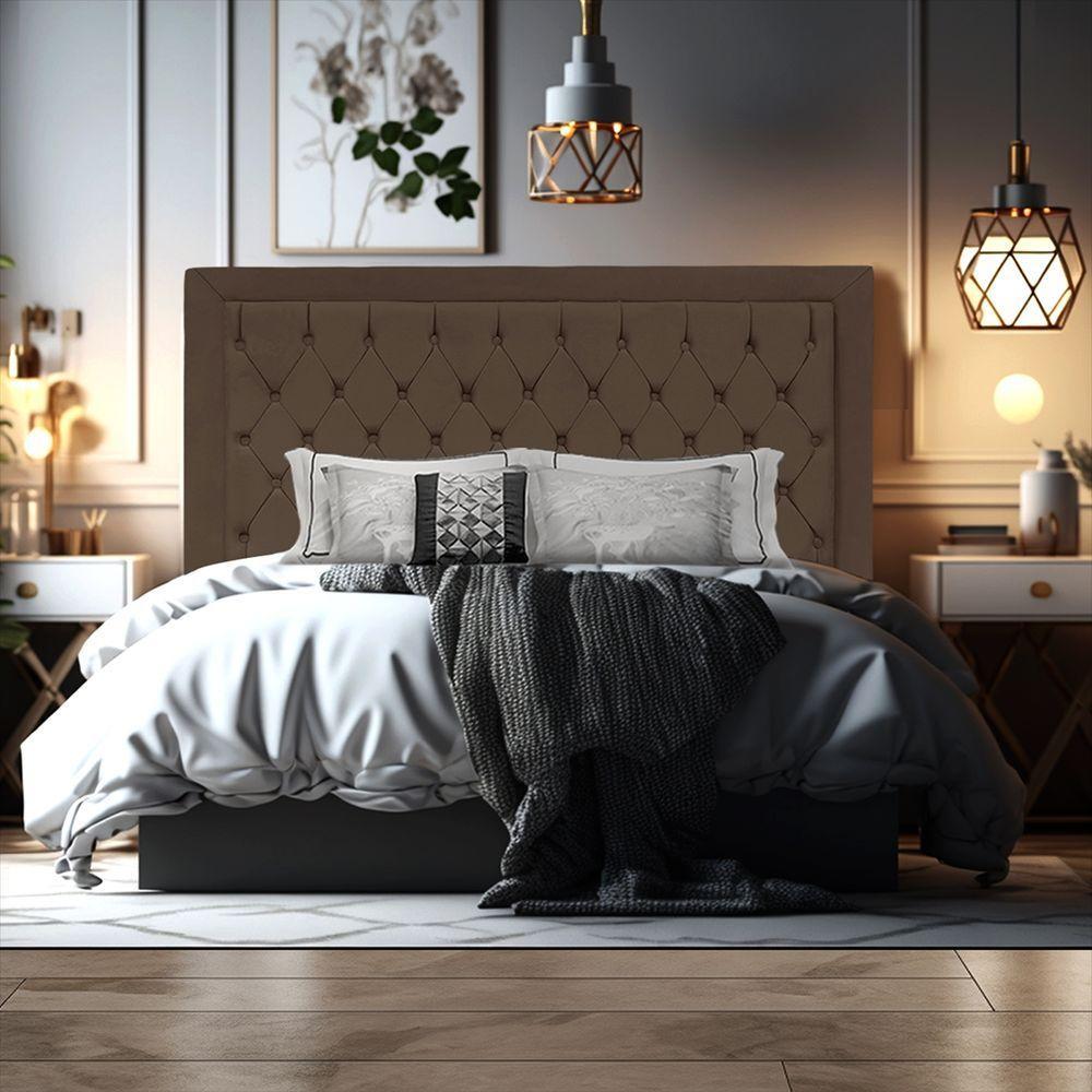 Cabeceira De Cama Box Casal 140 Cm Baronesa Cor:marrom - 6