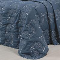 Cobre Leito + Jogo De Cama 7 Peças King Percal 200 Fios Mistral 100% Algodão - Topázio