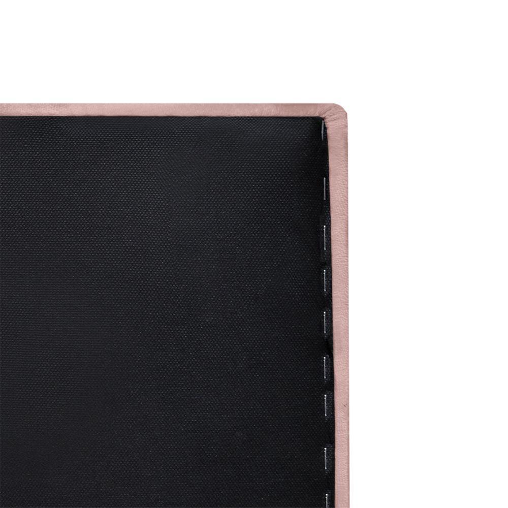 Cabeceira Estofada Cama Box Casal 140 Cm Carla Premium - Veludo Rose - 5